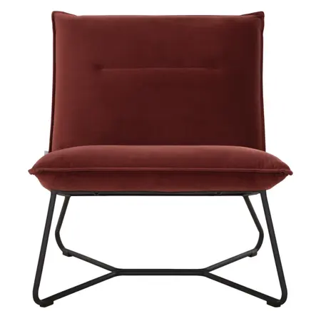 So True by Troubadour Fauteuil Lotus velvet wijnrood