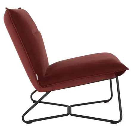 So True by Troubadour Fauteuil Lotus velvet wijnrood