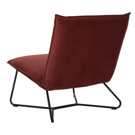 So True by Troubadour Fauteuil Lotus velvet wijnrood