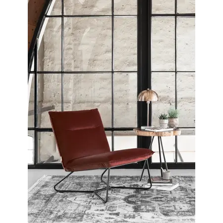 So True by Troubadour Fauteuil Lotus velvet wijnrood