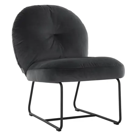 Must Living Must Living fauteuil Bouton donkergrijs