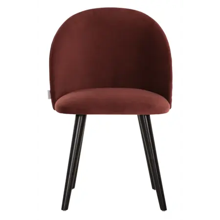 So True by Troubadour Eetkamerstoel Flow velvet wijnrood