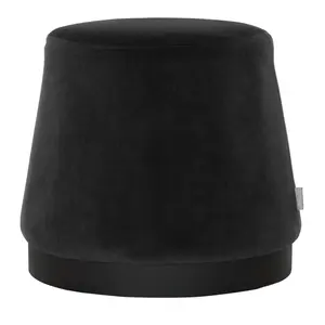 Poef Pyramid velvet donkergrijs