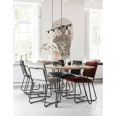 So True by Troubadour Eetkamerstoel Icone velvet lichtgrijs