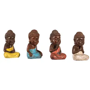 Buddha Thailand Meditatie, set van 4