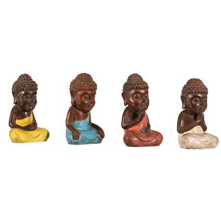 So True by Troubadour Buddha Thailand Meditatie, set van 4