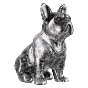 Franse Buldog vintage zilver