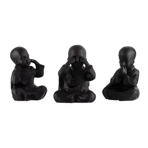 Monniken Horen, Zien en Zwijgen zwart