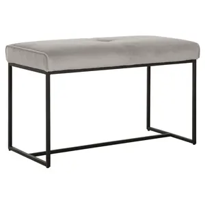 Eetkamerbank Mirage velvet lichtgrijs