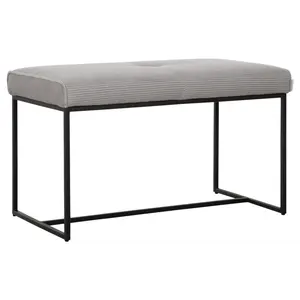 Eetkamerbank Mirage rib lichtgrijs