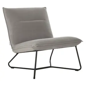 Fauteuil Lotus velvet lichtgrijs