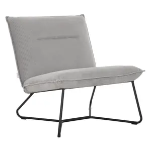 Fauteuil Lotus rib lichtgrijs