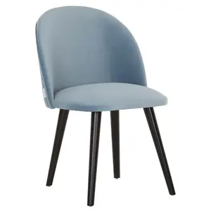 Eetkamerstoel Flow velvet ijsblauw