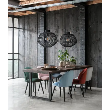 So True by Troubadour Eetkamerstoel Flow velvet ijsblauw