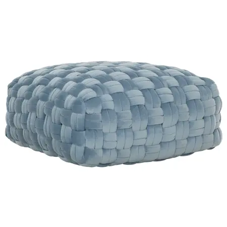 So True by Troubadour Poef Weave velvet ijsblauw large