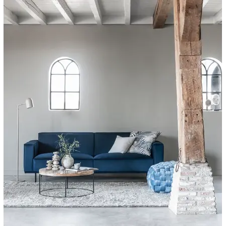 So True by Troubadour Poef Weave velvet ijsblauw large