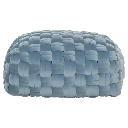 So True by Troubadour Poef Weave velvet ijsblauw large
