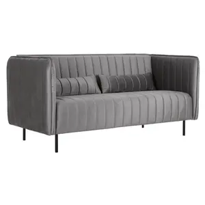 Bank Sorrento velvet lichtgrijs