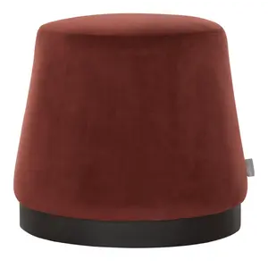 Poef Pyramid velvet wijnrood