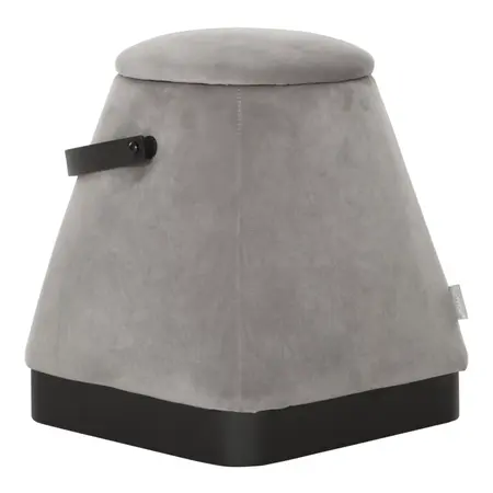 So True by Troubadour Poef Triangel velvet lichtgrijs