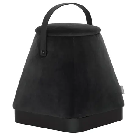 So True by Troubadour Poef Triangel velvet donkergrijs