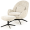 Eleonora Eleonora draaifauteuil Ryan + voetenbankje beige