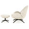 Eleonora Eleonora draaifauteuil Ryan + voetenbankje beige