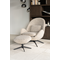 Eleonora Eleonora draaifauteuil Ryan + voetenbankje beige