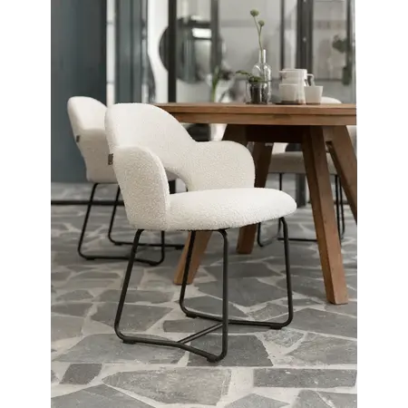 Must Living MUST Living eetkamerstoel Vista boucle naturel