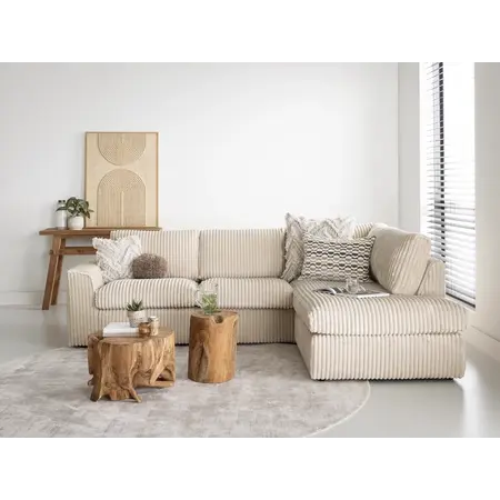 Loungebank Tess rib zand