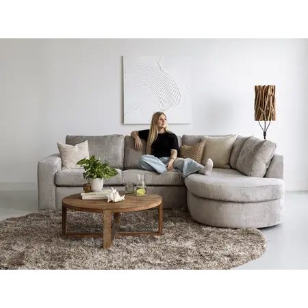 Loungebank Alexandra velours zand