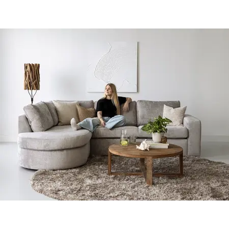 Loungebank Alexandra velours zand