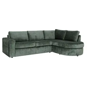 Loungebank Alexandra velours olijf