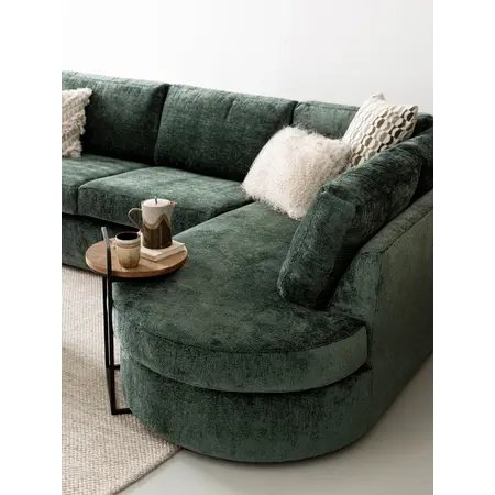 Loungebank Alexandra velours olijf