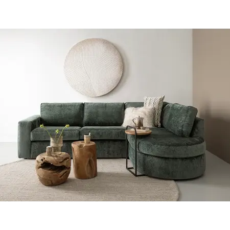 Loungebank Alexandra velours olijf