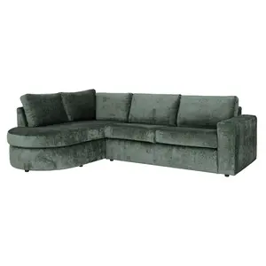 Loungebank Alexandra velours olijf