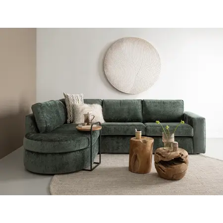 Loungebank Alexandra velours olijf