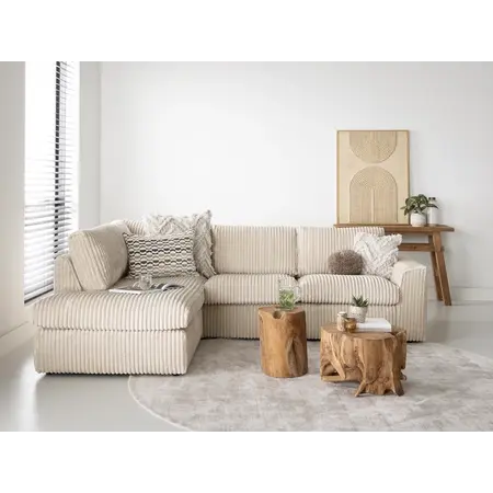 Loungebank Tess rib zand