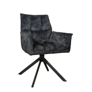 Eetkamerstoel Diek velvet donkergrijs