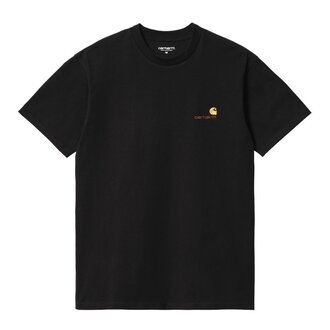 Carhartt WIP S/S American Script T-Shirt Black Carhartt WIP S/S American Script T-Shirt Black