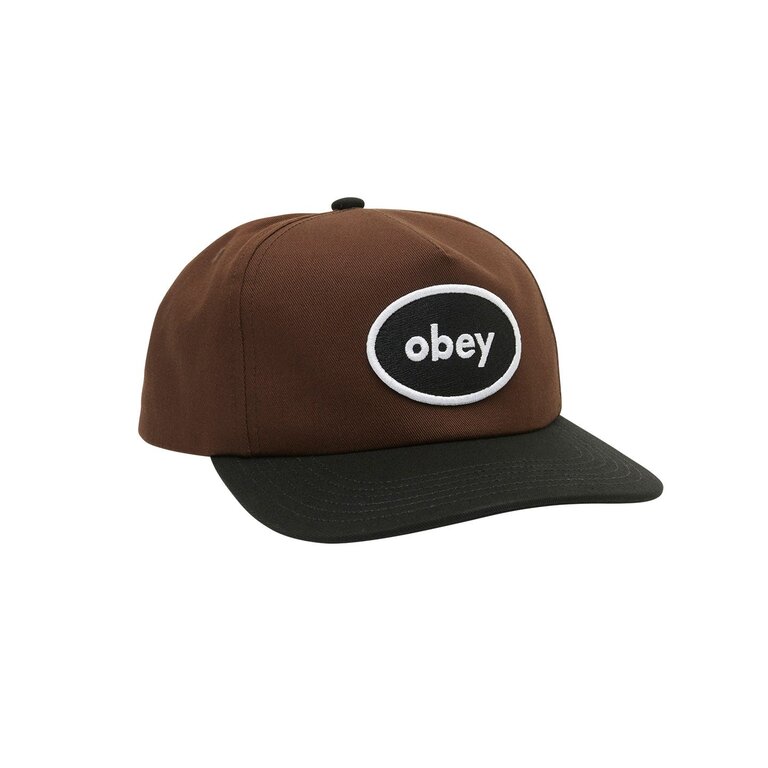 OBEY OBEY Dom 5 Panel Snapback Sepia Multi