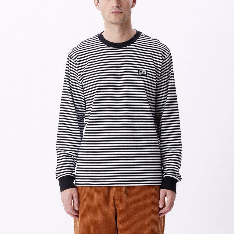 OBEY OBEY Established Works Eyes Striped Longsleeve Black