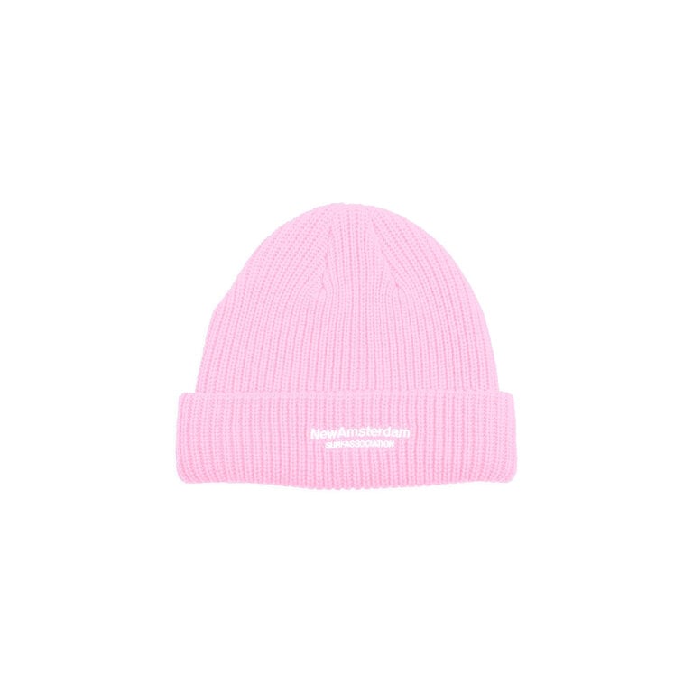 New Amsterdam Surf Association New Amsterdam Surf Association Logo Beanie Light Pink