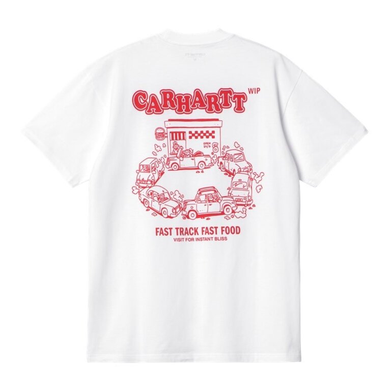 Carhartt WIP Carhartt WIP S/S Fast Food T-Shirt White / Red