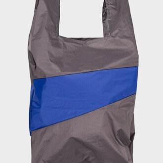 Susan Bijl The New Shopping Bag Large Warm Grey & Electric Blue Susan Bijl The New Shopping Bag Large Warm Grey & Electric Blue
