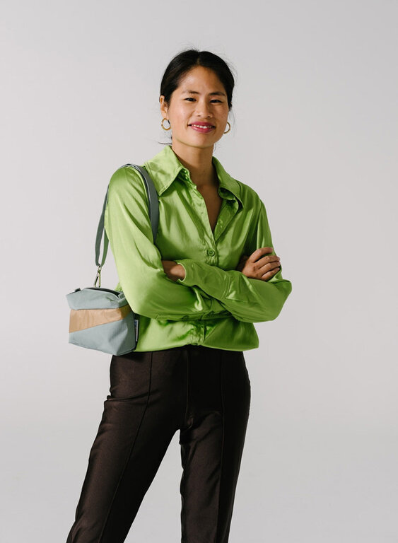 Susan Bijl Susan Bijl The New Bum Bag Small Grey & Camel