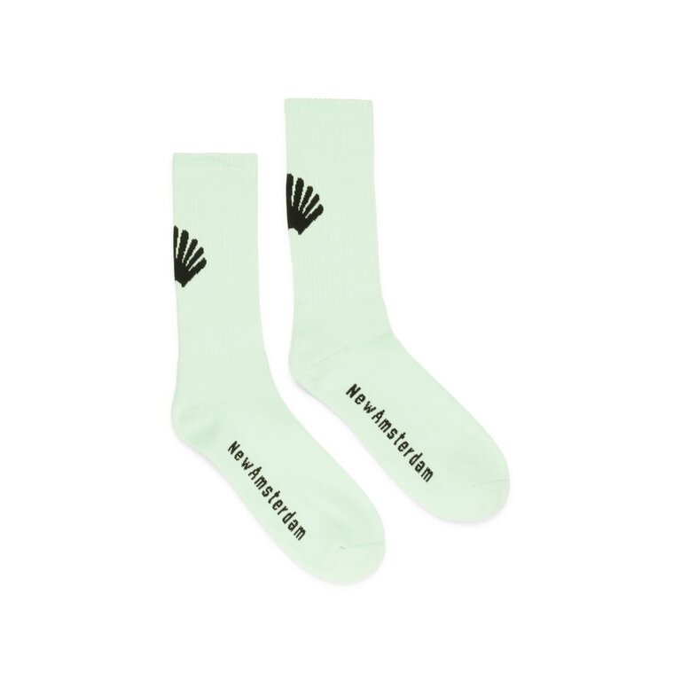 New Amsterdam Surf Association New Amsterdam Surf Association Logo Sock Bleached Aqua