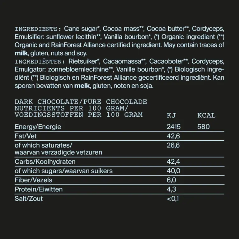 Conchobar Cordyceps Chocolatebar - Dark