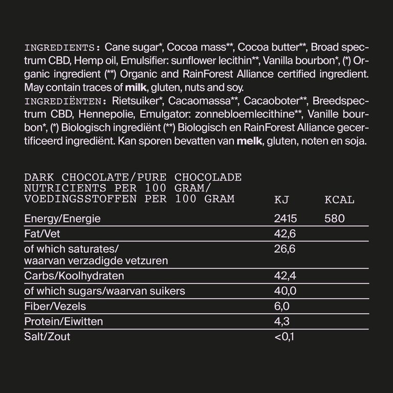 Conchōbar Conchobar CBD Chocoladereep - Puur