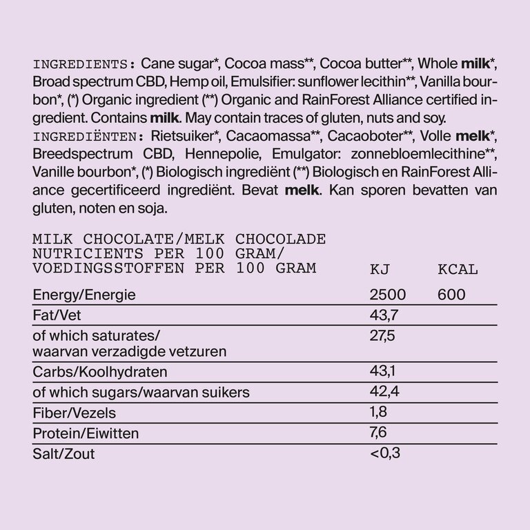 Conchōbar Conchobar CBD Chocoladereep - Melk